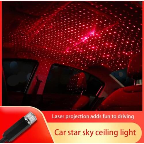 Car Roof Projection Light USB Portable Adjustable LED Atmosphere Light Interior Ceiling Projector