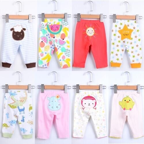Newborn Baby Pants 5pcs/lot Children Legging Clothing Babe Dinosaur Star Sheep Cartoon Animal Cute Boy Girl Cotton Trousers Kids