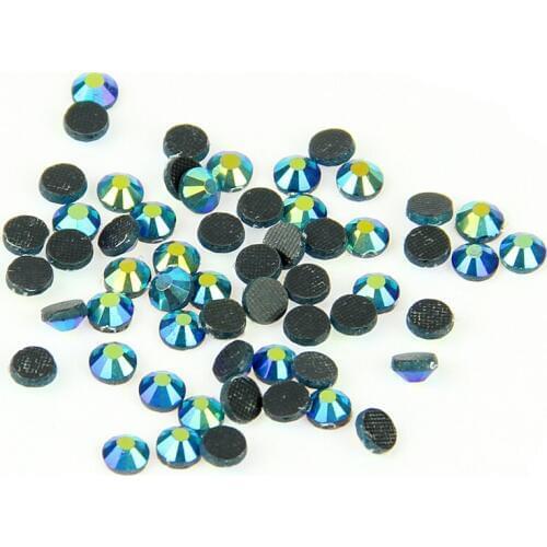 Zircon Blue AB SS30 Rhinestones 40Gross Hot Fix Rhinestones Strass Flatback Hotfix Crystal Stone For clothing,Bridal Shoes