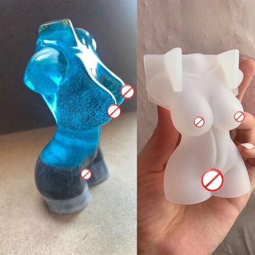 Body Shape Silicone Mold DIY Crystal Epoxy Resin Candle Mold Soap Aromatherapy Plaster Wax Mould Human Shape Home Crafts Decor