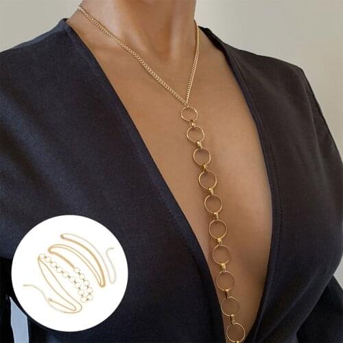 Lady Chest Chain Sexy Harness Body Bra Chain Beach Bikini Dress Party Gift