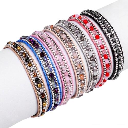 ZV New Fashion Jewelry Rope Bracelet For Woman Irregular Gem Bead Friendship Chain Paired Rope For Girls Gift Wholesale