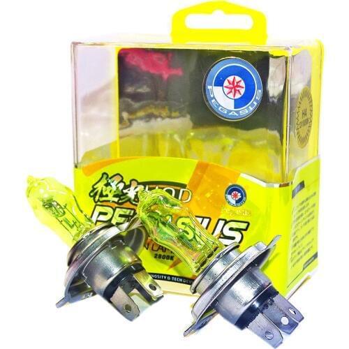 2x H4 HB2 9003 Xenon Halogen Bulb H4 12V 100W 90W 2800K Yellow Car HeadLight Bulbs Auto Light Lamp Yellow Quartz Glass Car Lamp