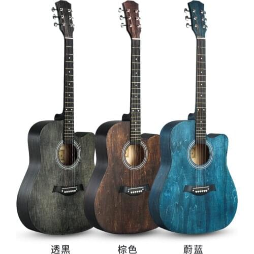 41-inch matte basswood guitar beginner folk guitar men and women practice piano wooden guitar