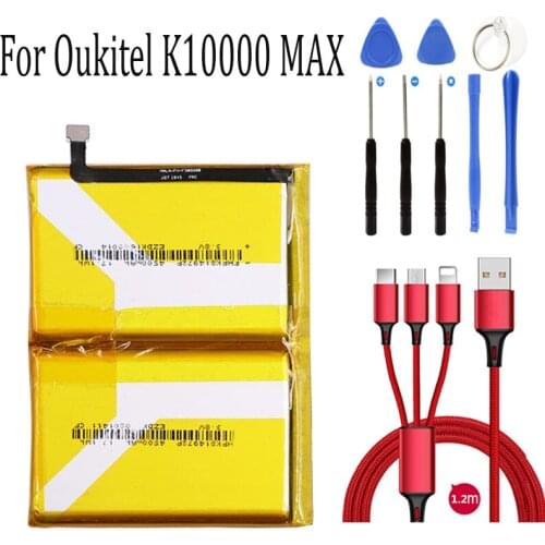 10000mAh battery for Oukitel K10000 MAX battery batteries+USB cable+toolkit