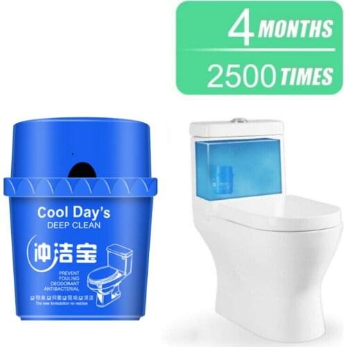 80g Automatic Toilet Deodorizer Cleaner Amazing Flush Bottled Blue Bubble Toilet Freshener Toilet Cleaner Bathroom Deodorizer