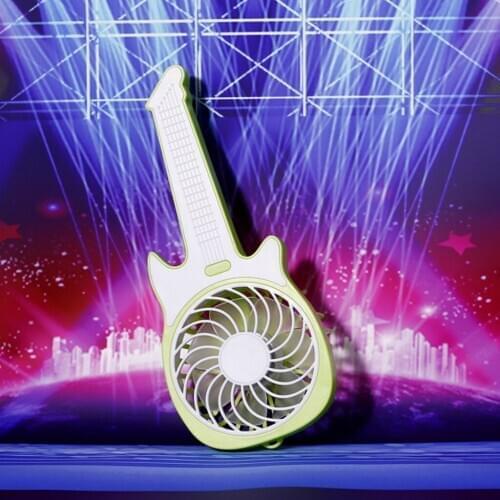 Colorful Guitar Mini Fan,Portable Handheld Fan USB Rechargeable Silent Fan