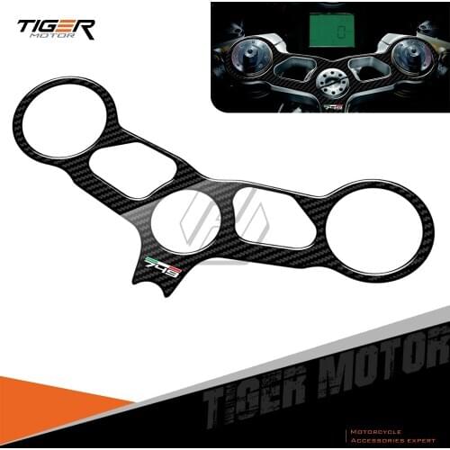 For Ducati 749 Models 3D Carbon-look Upper Triple Yoke Protector Tank Pad