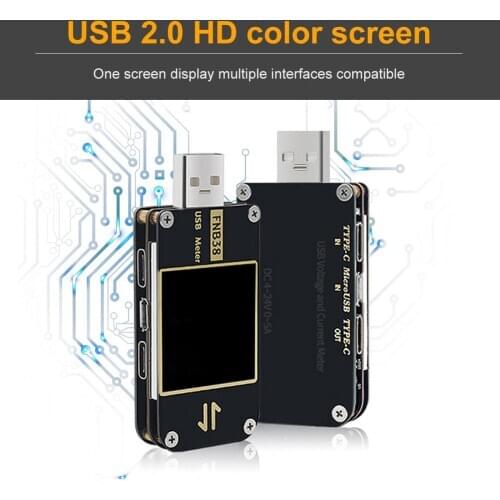 FNB38 USB LCD Current Voltmeter QC4 PD3.0 2.0 PPS Fast Charging Protocol Tester