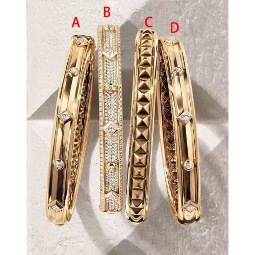 Janekelly Luxury High Quality Trendy Cool Punk Stackable Sparkly Bangle Mix Match For Women Wedding Bridal brincos 2021 Bracelet