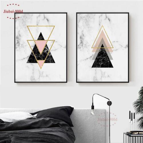 900D Picture Of Rhinestones Wall Art Canvas Paintings For Living Room Wall Canvas Painting Nordic Marble Decorative Picture NR21