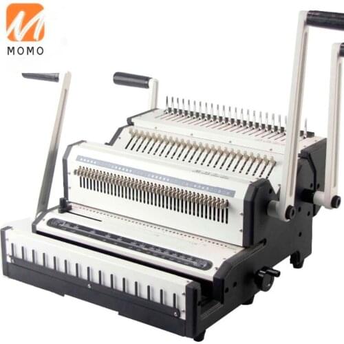 Multipurpose 2 in 1 manual hand operated spiral wire binding machine
