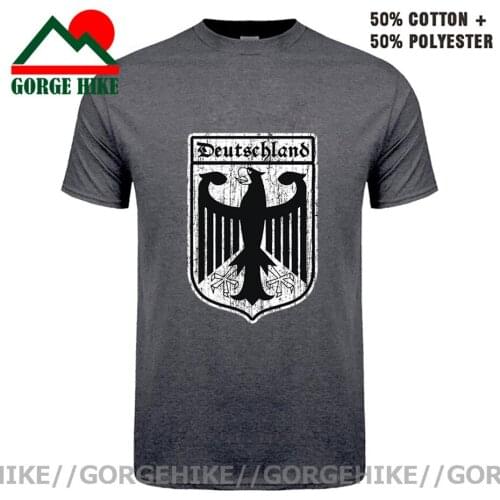 Vintage Deutschland GerMan Flag Crest Germany Eagle T Shirt Mens New Fashion Man O-Neck T-Shirt Harajuku Tops Shirts Father Day