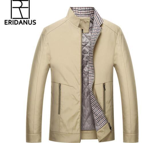 2017 New Autumn Mens Business Jackets Fashion Design Thicker British Style Casual Stand Collar High Quality Coats M606