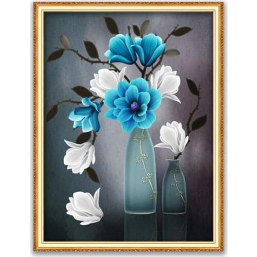 Flower DIY Embroidery 11CT Cross Stitch Kits Needlework Craft Set Cotton Thread Printed Canvas Home Decoration New Design Sale
