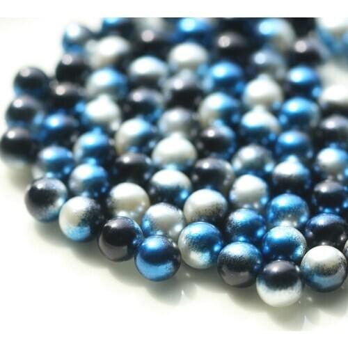 Newly Mix Rainbow Color Round Imitation Pearl Beads No Hole Loose Beads DIY Craft Making For Women-37
