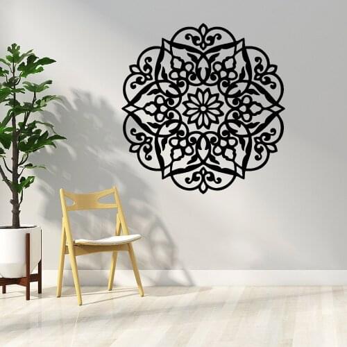 New Design Arabic Runes And Flower Wall Stickers Self Adhesive Art Wallpaper Living Room Decal Mural