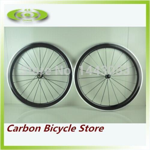 Excellent quality carbon alloy wheel 38mm clincher wheels 3k glossy with 20/24h rim powerway R36 hub