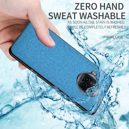 Luxury Fabric Cloth Phone Case For Xiaomi 10T / Xiaomi 10T Lite / Xiaomi 10T Pro Slim Soft Bumper Hard PC Back cover