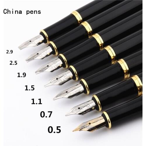 Luxury Quality 389 Black English Calligraphy Art Pen flower Body Flat Nib Fountain Pen Stationary School Supplies