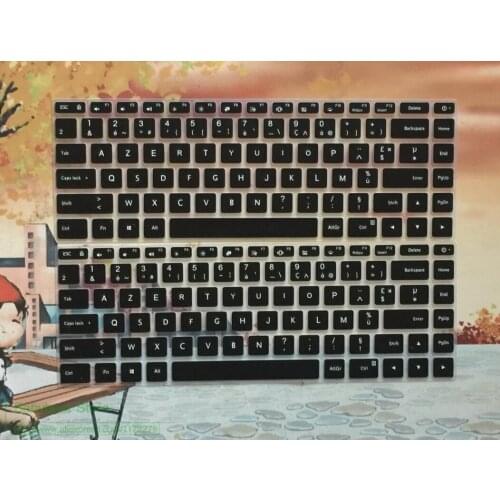 2 Pieces French letter Washable Keyboard Cover Protector for Xiaomi Mi Notebook Pro 15 15.6 inch Laptop Silicone Cover Film