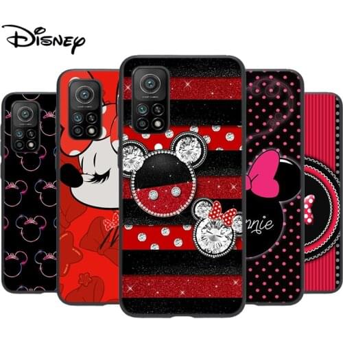 Silicone Cover Disney Minnie Bow For Xiaomi Mi Note 11i 11 10i 10T 10 9 9T SE 8 Lite Pro Ultra Phone Case Shell