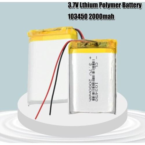 103450 3.7V 2000mAh Lipo Battery Replacement li-ion Lipo cells Lithium Li-Po Polymer Rechargeable Battery For Bluetooth speaker