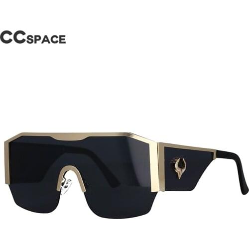 53016 Oversized One Piece Sunglasses Brand Men and Women Goggles Retro Mirror Sunshade Uv400