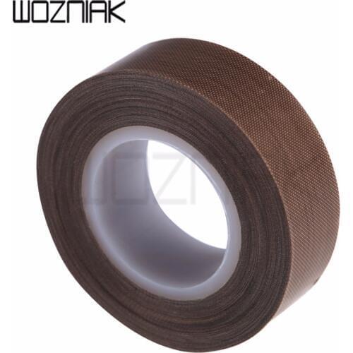 PTFE Coated Fiberglass Fabric With Silicone Adhesive Tape 10M Smooth Anti-stick Adhesive Tape High Temperature Resistance