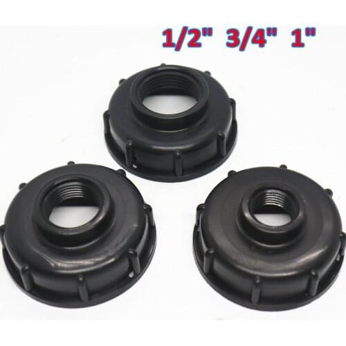 Universal Water Tank Fittings S60X6 To 1/2" 3/4" 1" Garden Hose Connector IBC Tank Valve Replacement Adapter with Sealing Ring