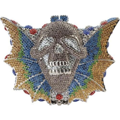 Bee In Fly The King of Skull Bat Women Luxury Hand Inlaid Diamond Evening Bags and Clutches Formal Party Cocktail Clutch