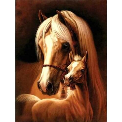 Animal Horse DIY Embroidery 11CT Cross Stitch Kits Needlework Craft Set Printed Canvas Cotton Thread Home Dropshipping