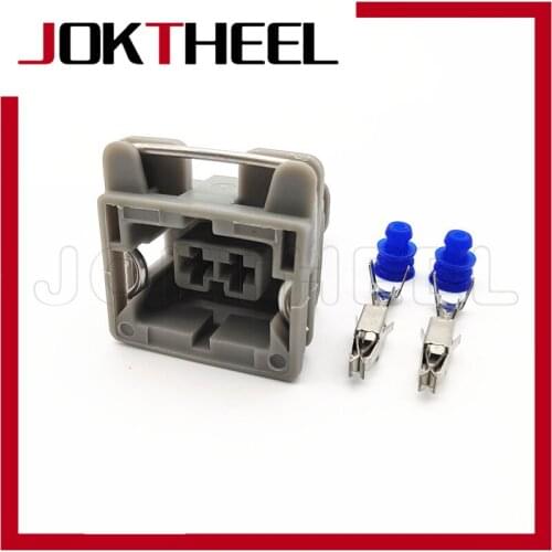 1/5/10/20 sets gray 2 pin female waterproof Nozzle Ignition Coil Water Temperature auto connector with pins and rubber cover