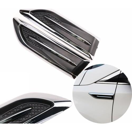 1 Pair Shark Gills Vehicle Car Decor 3D Vent Air Flow Fender Sticker Decal Automobile Engine Protector Cover Side Sticker