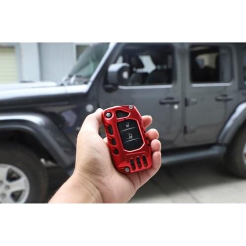 1pcs Key Cover Alloy Aluminum Alloy Case For Jeep Wrangler JL JT Gladiator 2018+ Protector High quality
