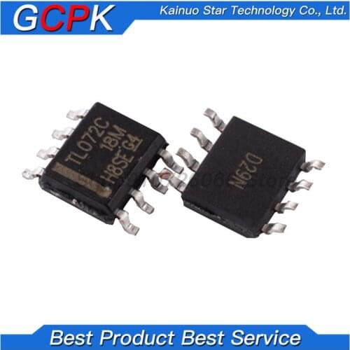 10PCS TL072CDR SOP8 TL072C SOP TL072 SMD 072CDR SOP-8 TL072CDT TL072C new and original