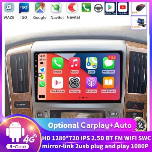 4Core Ram4g Rom64g stereo radio Android 8,1 auto-multimedia-player für Toyota alphard 2002-2007 mit IPS Carplay SWC navigation
