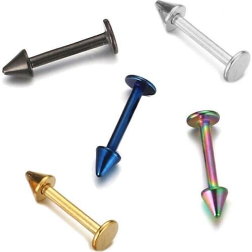 5PCS Stainless Steel Nose Ring Piercing Horseshoe Spike Septum Piercing Eyebrow Tragus Helix Pircing Lip Piercing Nariz