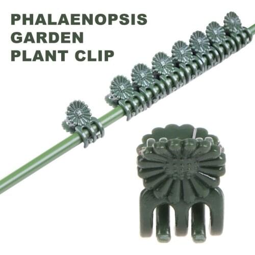 50/100PCS Reusable Garden Plant Vegetables Clips Support Spring Clips Plastic Tree Shrub Tie Cane For Farm Hanging Vine Connects