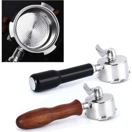 For Delonghi EC680/685 Stainless Steel Double Mouth Wood Handle Coffee Accessories 51MM Portafilter Espresso Machine Accessory