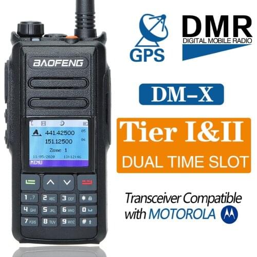 Baofeng DM-X GPS Record Tier 1&2 tier II Dual Time Slot DMR Digital/Analog Upgrade Walkie Talkie Portable Radio of DM-1702 Radio