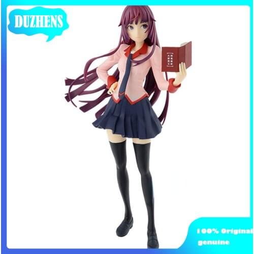 100% Original genuine Bakemonogatari Senjougahara Hitagi 22cm Action Figure Anime Figure Model Toys Figure Collection Doll Gift