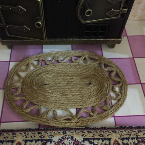 G07-X473 children gift Toy 1:12 Dollhouse mini Furniture Miniature rement Doll accessories Twine carpet 1pcs