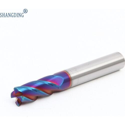 HRC 65 Tungsten Alloy Steel Round Nose Knife Numerical Control Cnc Milling Cutter 4 Blade