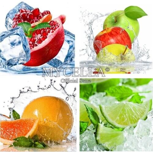 Full Square Diamond Embroidery Fruits Rhinestones Cross-Stitch Home 5d Diy Diamond Painting Kitchen Decor Mosaic Gifts