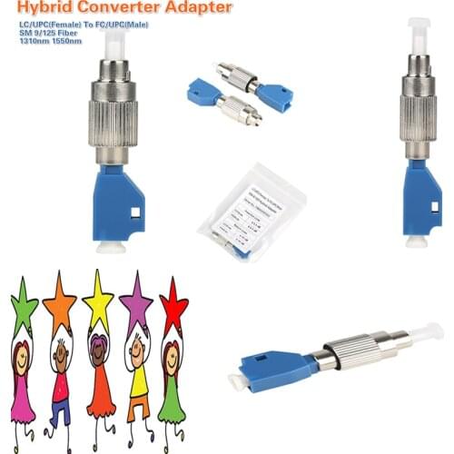 LC/UPC(Female) To FC/UPC(Male) SM 9/125 Fiber LC To FC Male Hybrid Converter Adapter for Fiber Optical Power Meter Coupler