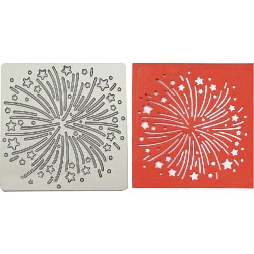 Small Stars Fireworks Die Cut Paper Card Decoration Maker Accessory Scrapbook Album Embossing Metal Cutting Di