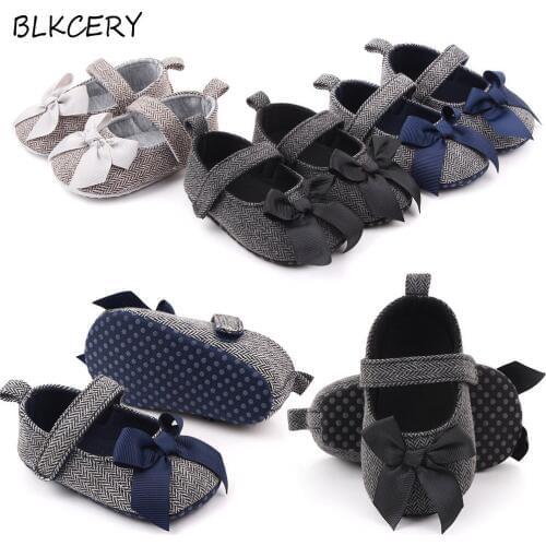 New Fashion Brand Newborn Baby Shoes for Girl Toddler Summer Shoes with Bows Infant Slippers Soft Sole Princess Flats 1 Year Old
