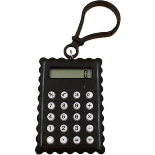 New Arrival Student Pocket Mini Electronic Calculator Biscuit Shape Candy Color School Office Supplies Gift