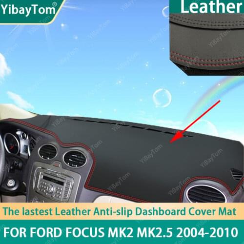 Durable Excellent PU Leather Dashboard Anit-slip Anti-UV Cover mat For Ford Focus MK2 MK2.5 2004-2010 accessories